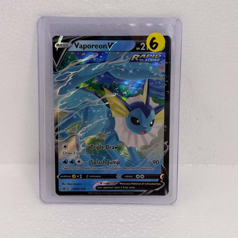 Pokémon Vaporeon V SWSH150 Black Star Promo Holo Card